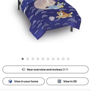 Blue Cartoon Character Bedding Set